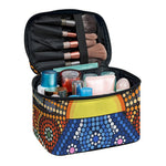Aboriginal Indigenous Sunset Art Print Travel Makeup Bag
