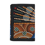 Aboriginal Indigenous Sunset Art Print Trifold Wallet