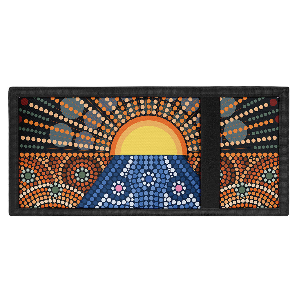 Aboriginal Indigenous Sunset Art Print Trifold Wallet