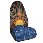 Aboriginal Indigenous Sunset Art Print Waterproof Car Seat Cover