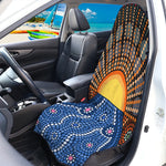 Aboriginal Indigenous Sunset Art Print Waterproof Car Seat Cover