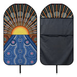 Aboriginal Indigenous Sunset Art Print Waterproof Car Seat Cover