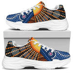 Aboriginal Indigenous Sunset Art Print White Chunky Shoes