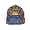 Aboriginal Indigenous Sunset Art Print White Mesh Trucker Cap