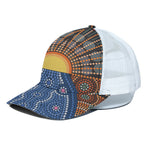 Aboriginal Indigenous Sunset Art Print White Mesh Trucker Cap