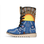 Aboriginal Indigenous Sunset Art Print Winter Boots