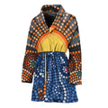 Aboriginal Indigenous Sunset Art Print Women's Bathrobe