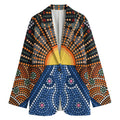Aboriginal Indigenous Sunset Art Print Women's Blazer