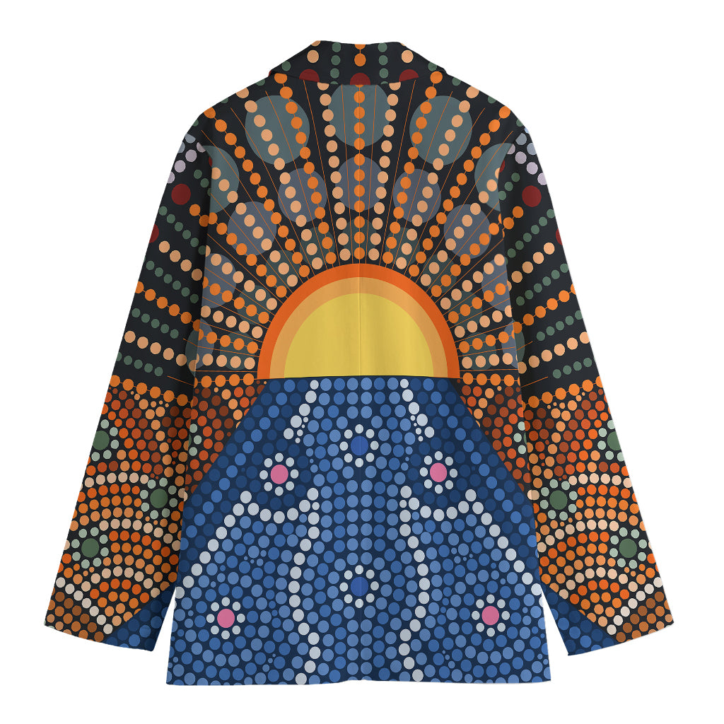 Aboriginal Indigenous Sunset Art Print Women's Blazer