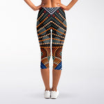 Aboriginal Indigenous Sunset Art Print Women's Capri Leggings