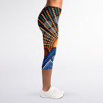 Aboriginal Indigenous Sunset Art Print Women's Capri Leggings