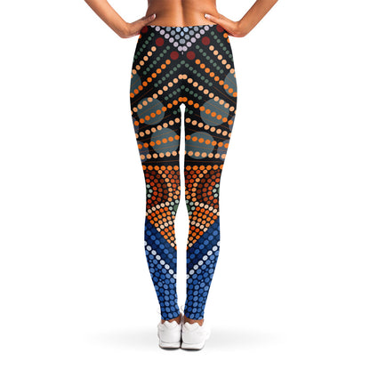 Aboriginal Indigenous Sunset Art Print Women's Leggings