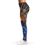 Aboriginal Indigenous Sunset Art Print Women's Leggings