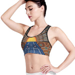 Aboriginal Indigenous Sunset Art Print Women's Sports Bra