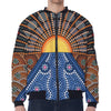 Aboriginal Indigenous Sunset Art Print Zip Sleeve Bomber Jacket