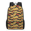 Aboriginal Kangaroo Pattern Print 17 Inch Backpack