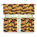 Aboriginal Kangaroo Pattern Print 3 Piece Kitchen Curtains