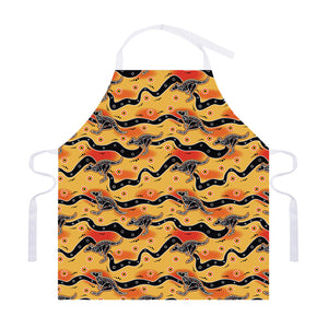 Aboriginal Kangaroo Pattern Print Adjustable Apron