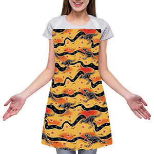 Aboriginal Kangaroo Pattern Print Adjustable Apron