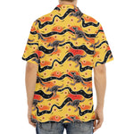 Aboriginal Kangaroo Pattern Print Aloha Shirt