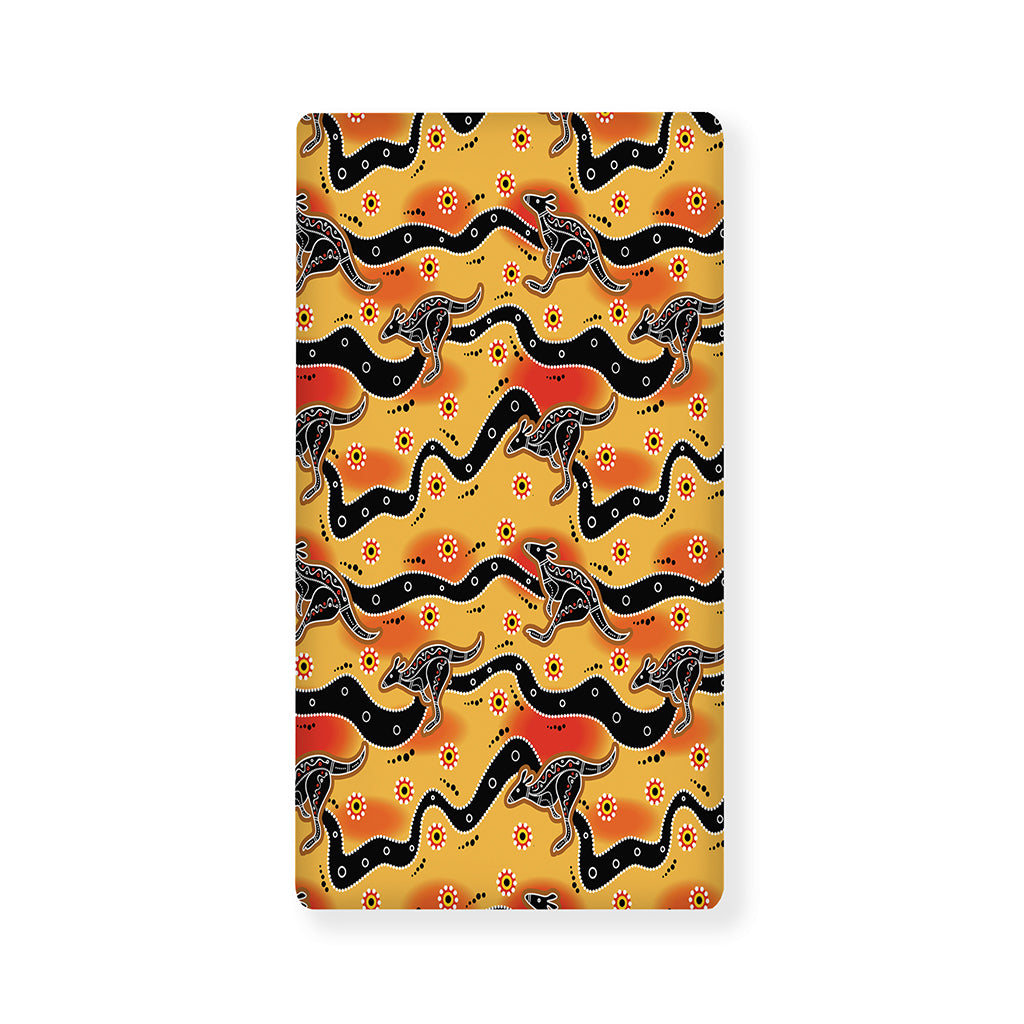 Aboriginal Kangaroo Pattern Print Baby Crib Sheet