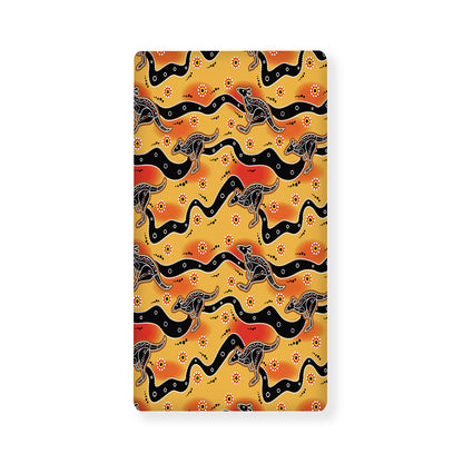 Aboriginal Kangaroo Pattern Print Baby Crib Sheet