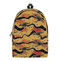 Aboriginal Kangaroo Pattern Print School Backpack