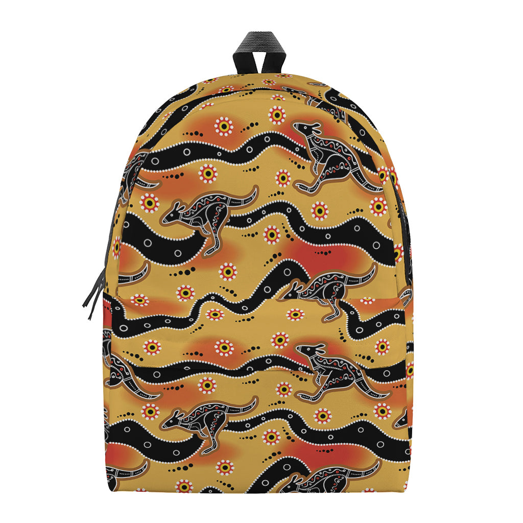 Aboriginal Kangaroo Pattern Print Backpack