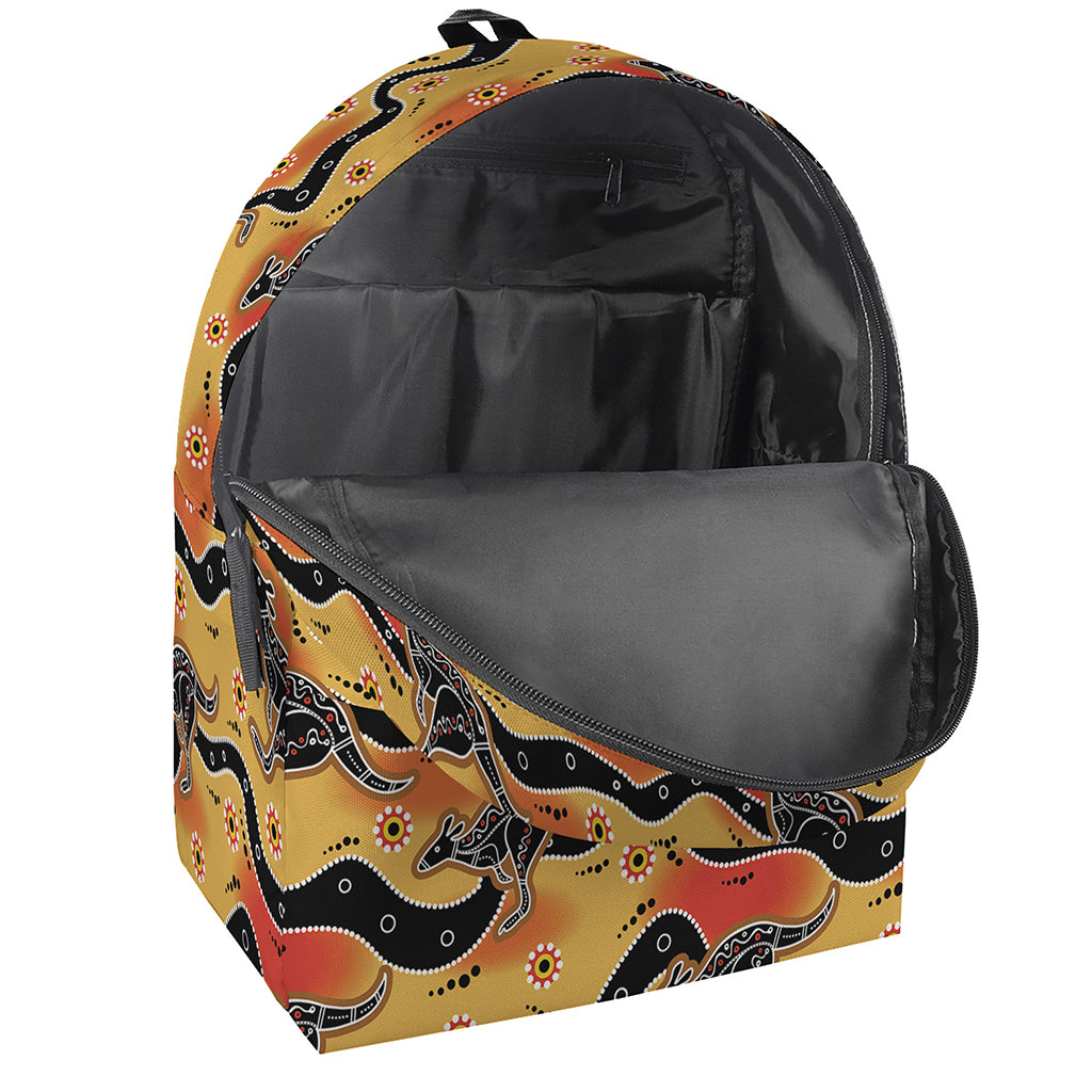 Aboriginal Kangaroo Pattern Print Backpack