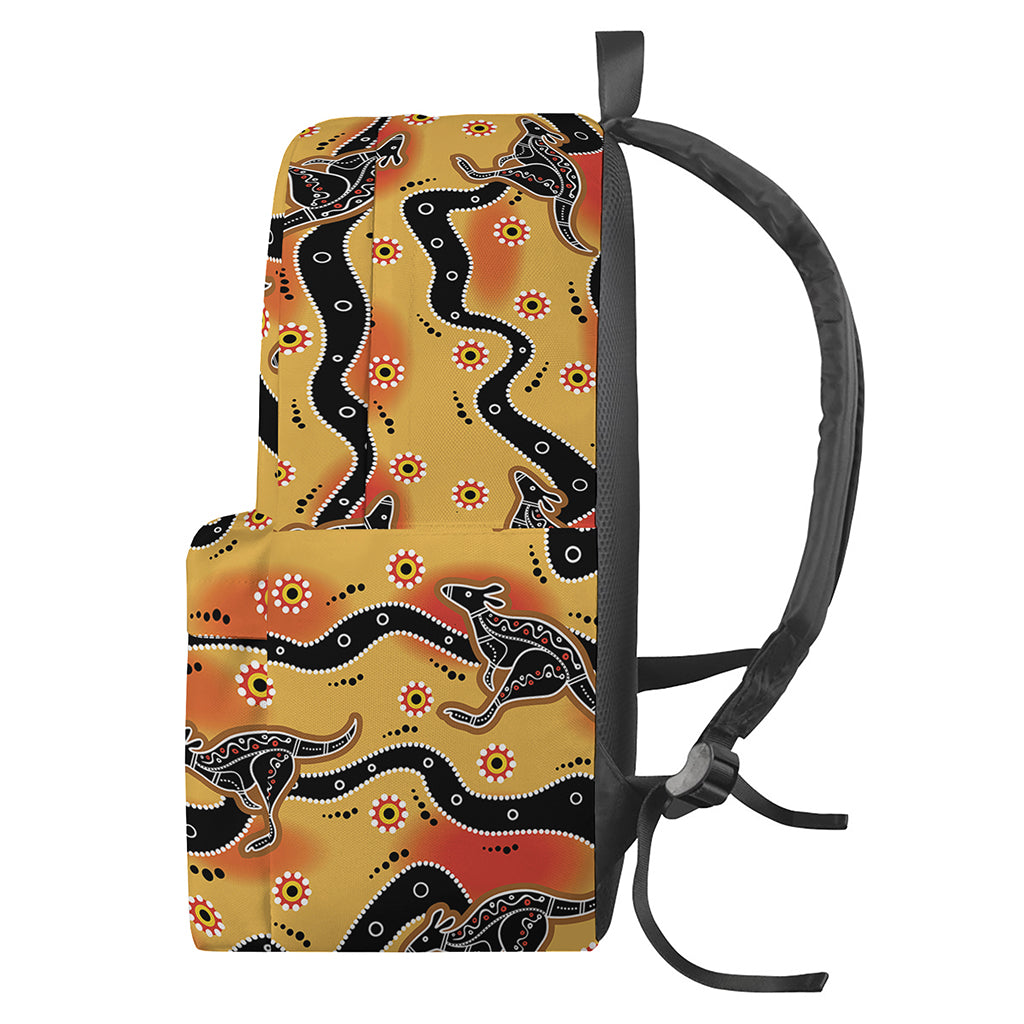Aboriginal Kangaroo Pattern Print Backpack