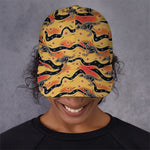 Aboriginal Kangaroo Pattern Print Baseball Cap