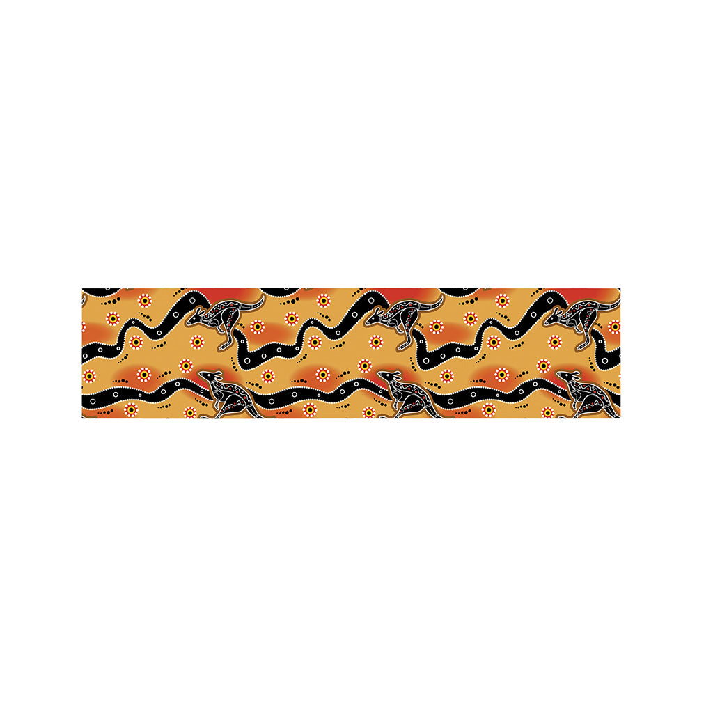 Aboriginal Kangaroo Pattern Print Bed Runner