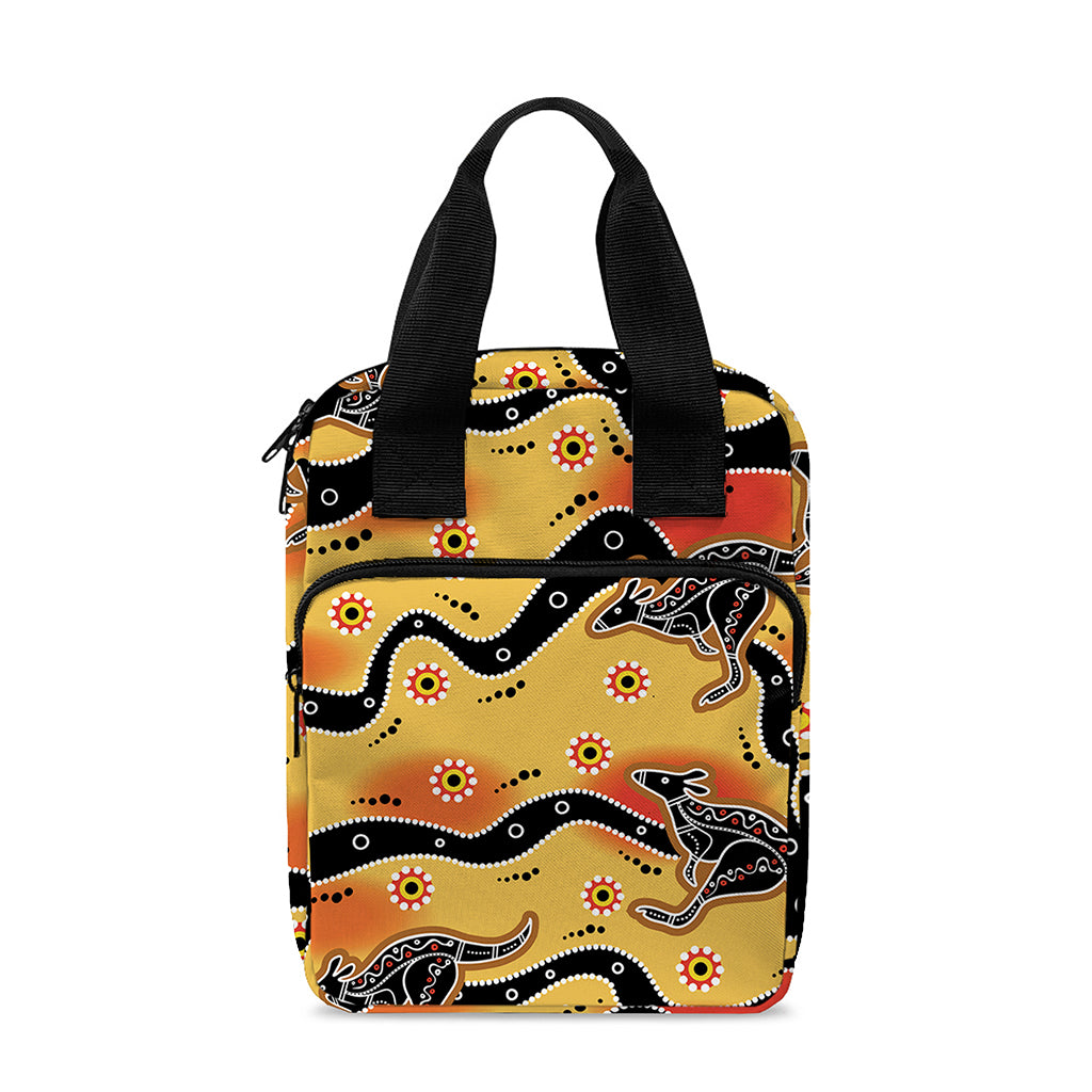 Aboriginal Kangaroo Pattern Print Bible Tote Bag