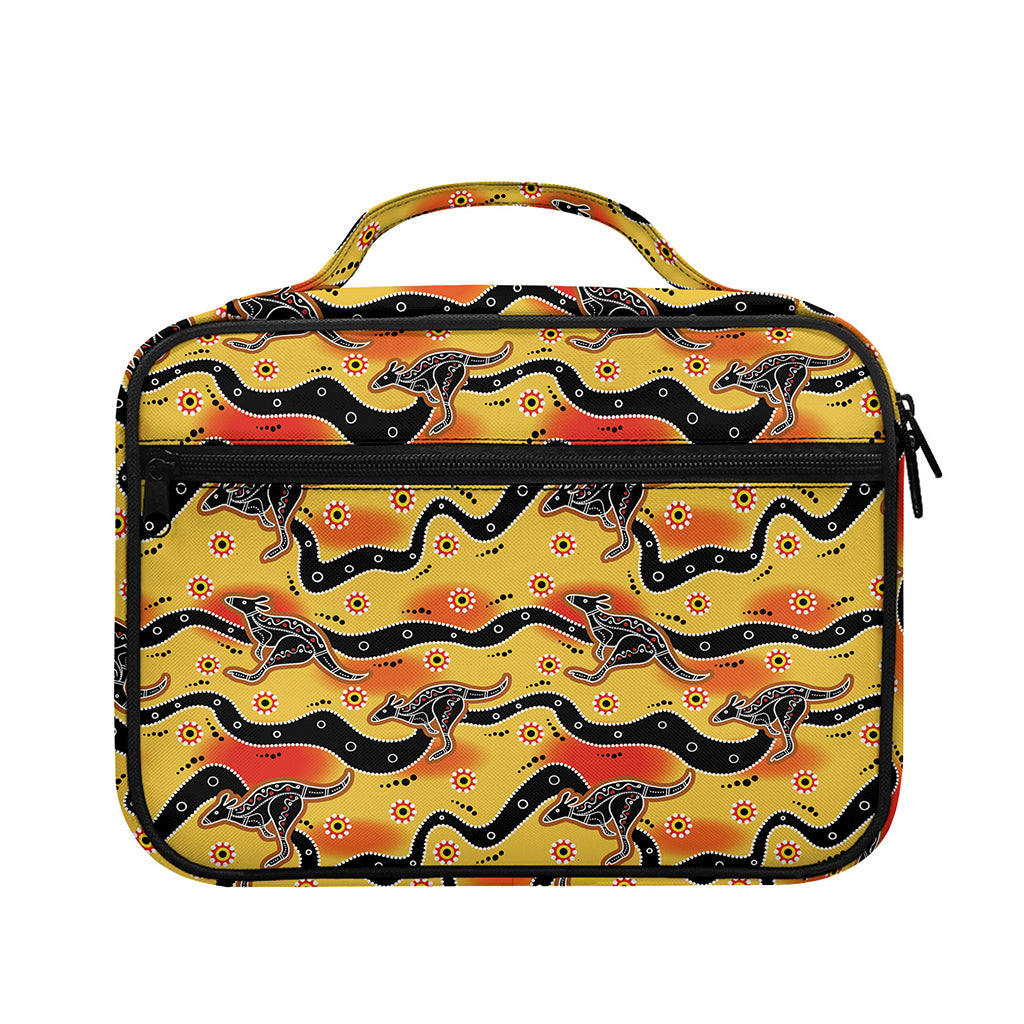 Aboriginal Kangaroo Pattern Print Briefcase Bible Bag