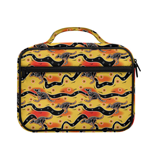 Aboriginal Kangaroo Pattern Print Briefcase Bible Bag