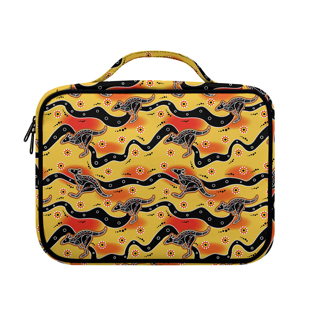 Aboriginal Kangaroo Pattern Print Briefcase Bible Bag