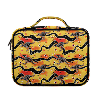Aboriginal Kangaroo Pattern Print Briefcase Bible Bag