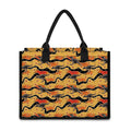 Aboriginal Kangaroo Pattern Print Canvas Tote Bag