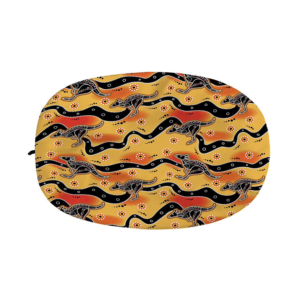 Aboriginal Kangaroo Pattern Print Car Side Mirror Covers