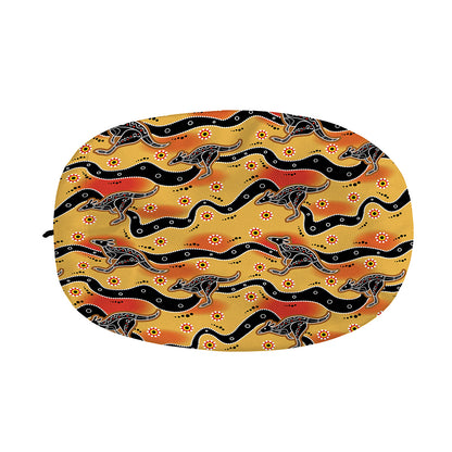 Aboriginal Kangaroo Pattern Print Car Side Mirror Covers