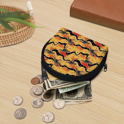 Aboriginal Kangaroo Pattern Print Coin Purse
