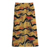 Aboriginal Kangaroo Pattern Print Cotton Front Slit Maxi Skirt