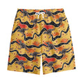 Aboriginal Kangaroo Pattern Print Cotton Shorts