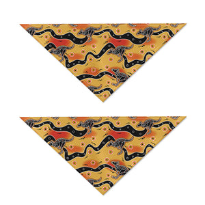 Aboriginal Kangaroo Pattern Print Dog Bandana