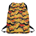 Aboriginal Kangaroo Pattern Print Drawstring Backpack