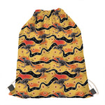Aboriginal Kangaroo Pattern Print Drawstring Bag