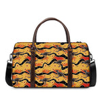 Aboriginal Kangaroo Pattern Print Duffle Bag