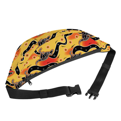 Aboriginal Kangaroo Pattern Print Fanny Pack