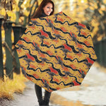 Aboriginal Kangaroo Pattern Print Foldable Umbrella