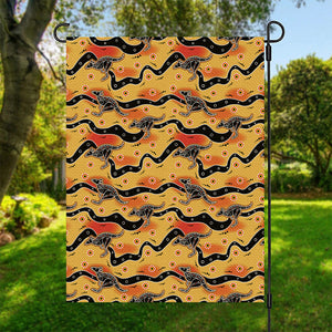 Aboriginal Kangaroo Pattern Print Garden Flag